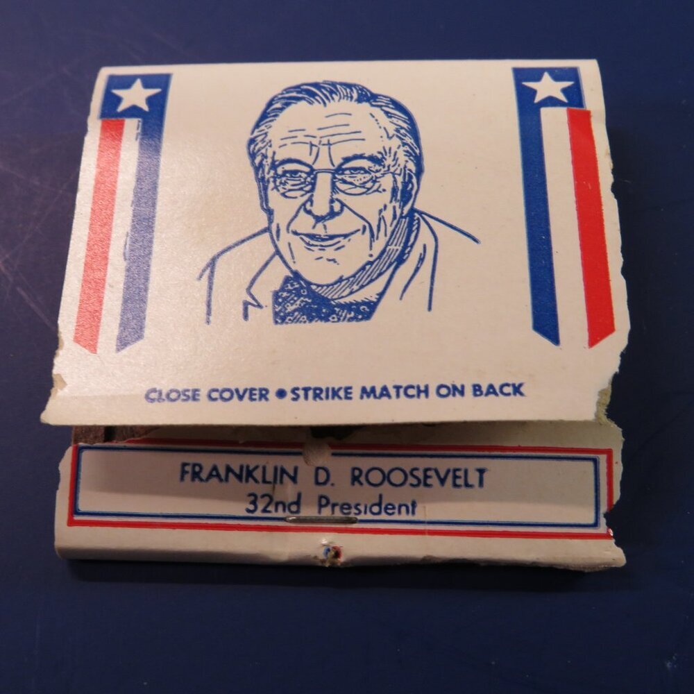 Franklin D Roosevelt Matchbook President Political